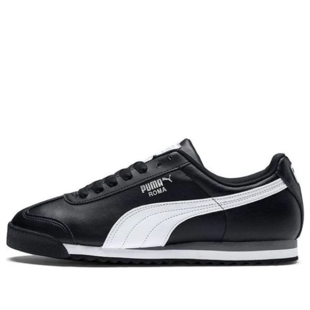 Puma Roma Classic Black and White Sneakers